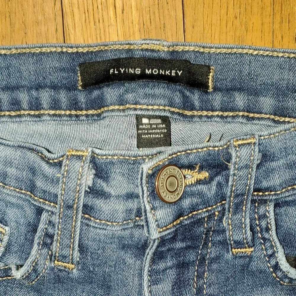 Flying Monkey Blue Skinny Jeans Distressed